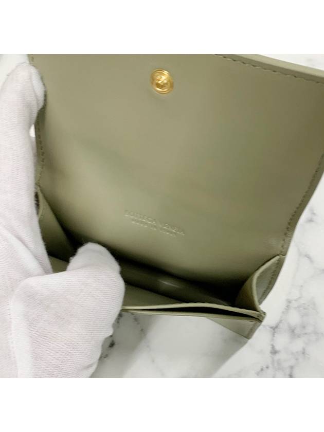 Bottega veneta Intrecciato Flap Card Wallet Travertine