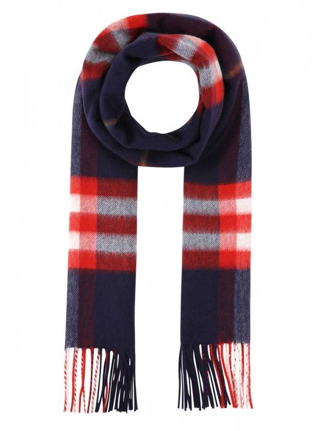 Burberry Classic Cashmere Scarf Navy Red