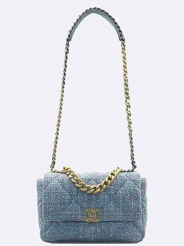 AS1161 Tweed Nineteen 19 Large Flap Shoulder Bag Chanel