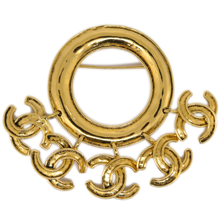Top Quality Chanel Fringe Brooch Pin Gold 94P