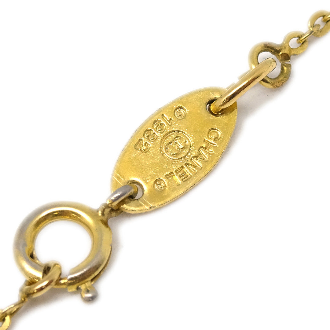 Top Quality Chanel CC Gold Chain Pendant Necklace 1982