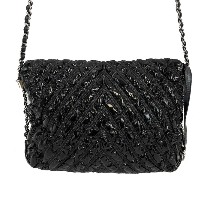 Chanel - New - Maxi Chevron Space Suit New Black Shoulder Bag