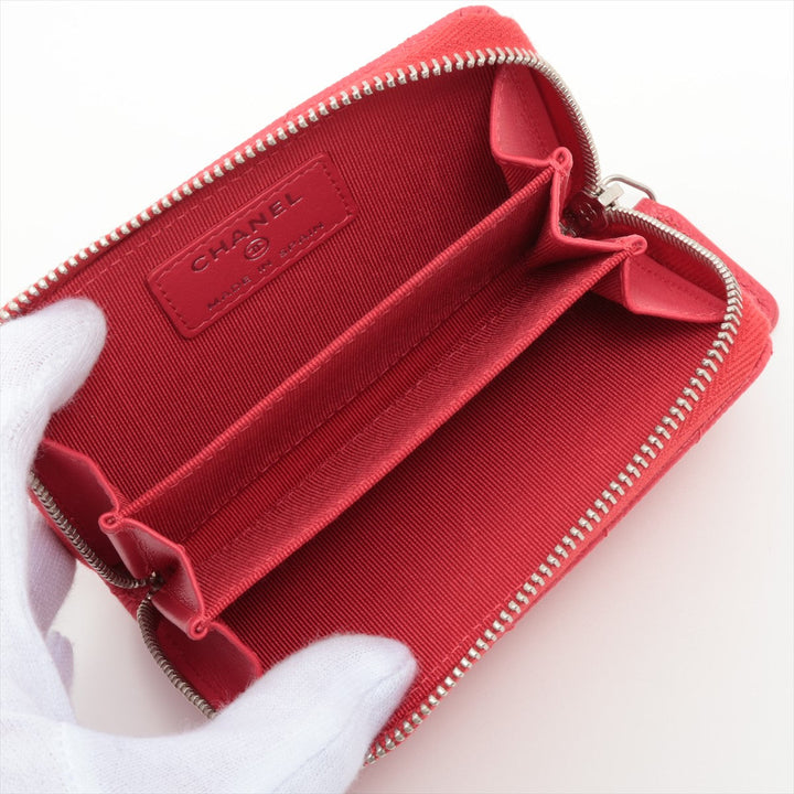 Top Quality Chanel Matrasse Caviar S Cardcase Pink Silver Gold  25th