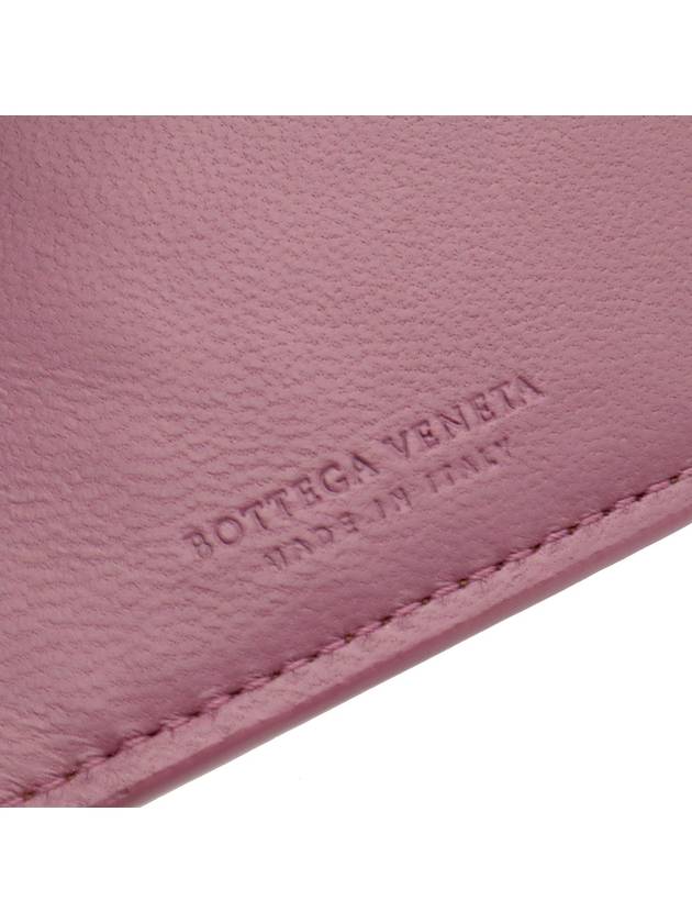 Bottega veneta Brown Purple Intrecciato Weaving VN Folder Bicycle Wallet