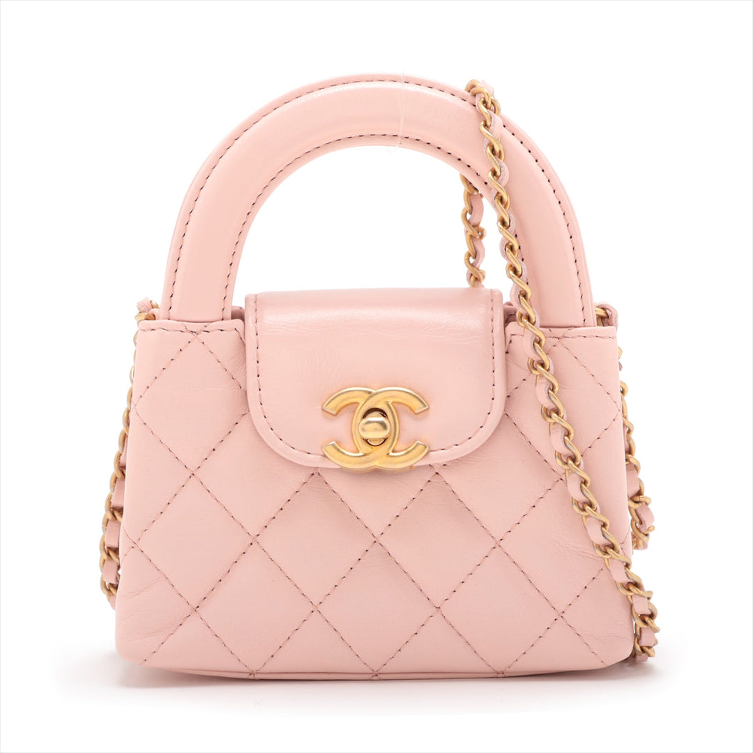 Top Quality Chanel Lambskin  Chain Shoulder Bag Pink G  AP3435