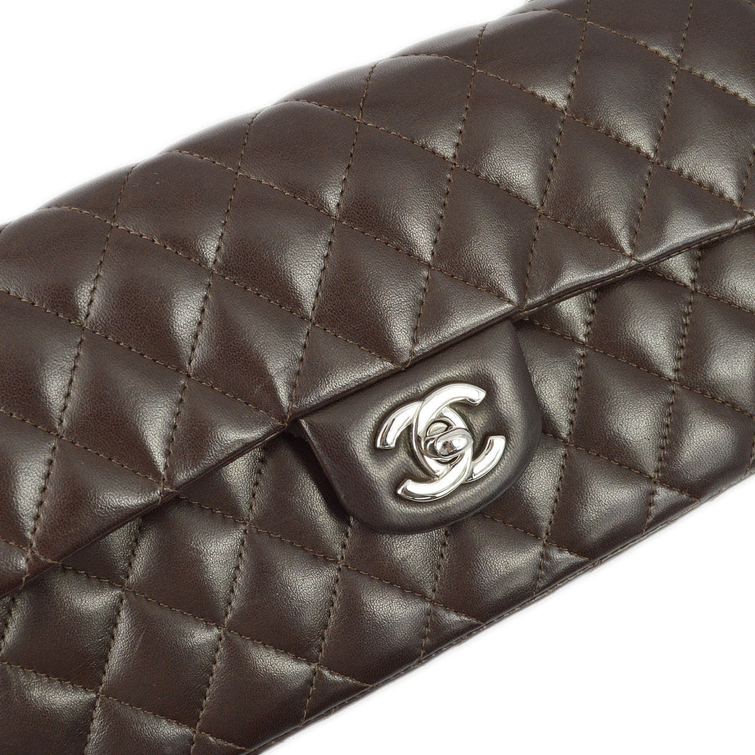 Top Quality Chanel Brown Lambskin East West Shoulder Bag
