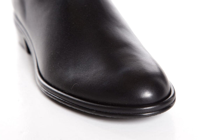 Stuart Weitzman Black Nappa Leather Round Toe Boots SZ 7