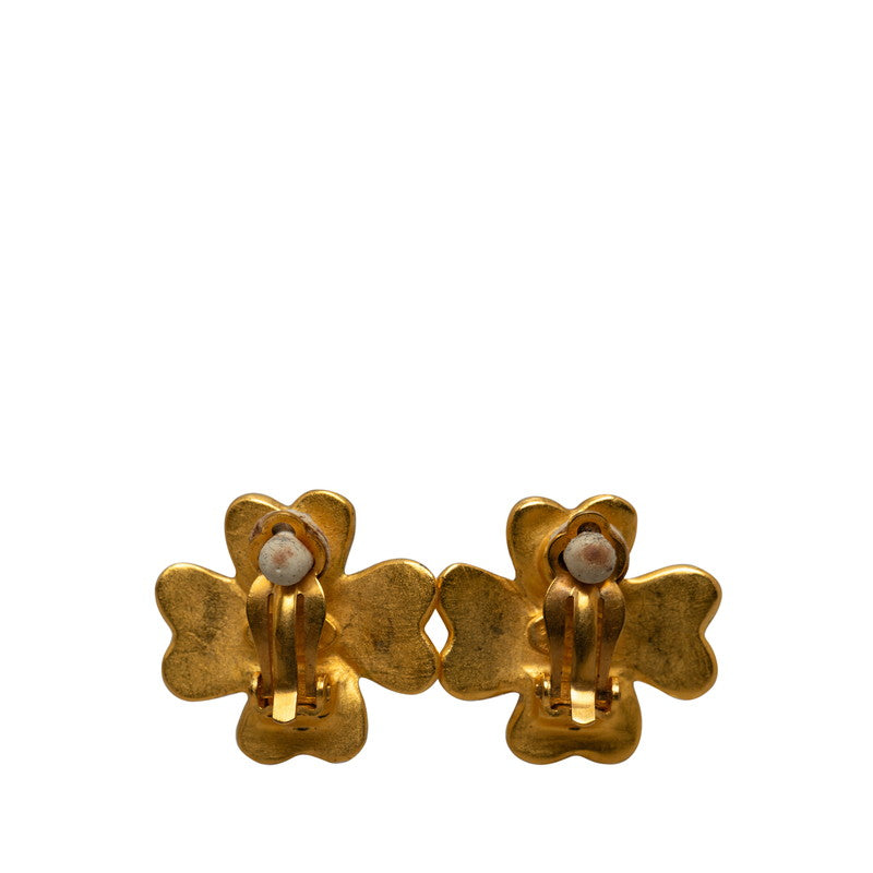 Top Quality Chanel Vintage Coco Clover Earring Gold   Chanel