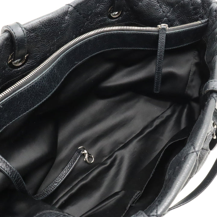 Top Quality Chanel Top Quality Chanel Onza Road Coco Tote Bag Shoulder Bag Shoulder Killing Leather Black Black Silver  A48019