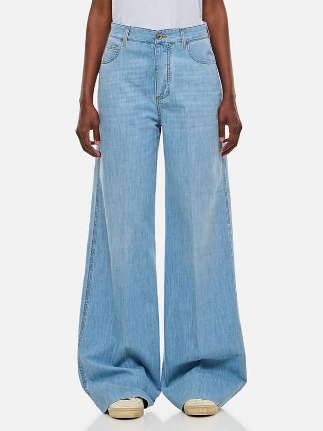 Bottega veneta Wide Leg Denim Jeans Light Bleach