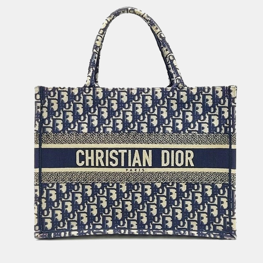 Top quality Dior Christian Blue Oblique Canvas Book Tote Bag