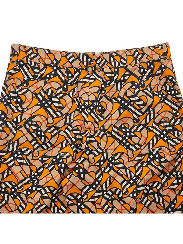 Burberry Monogram Logo Print Shorts Orange