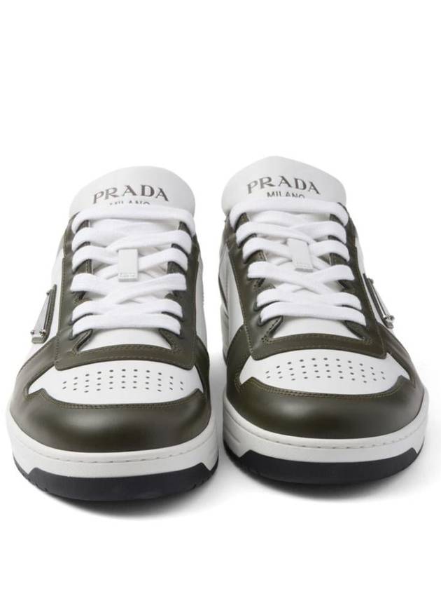 Prada Downtown Colour-Block Leather Sneakers