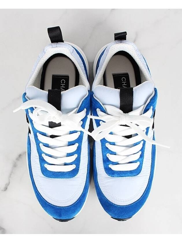 CC logo knit nylon suede sneakers 38 250 Chanel