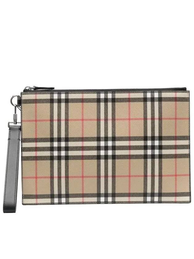 Burberry Vintage Check Clutch Bag Beige