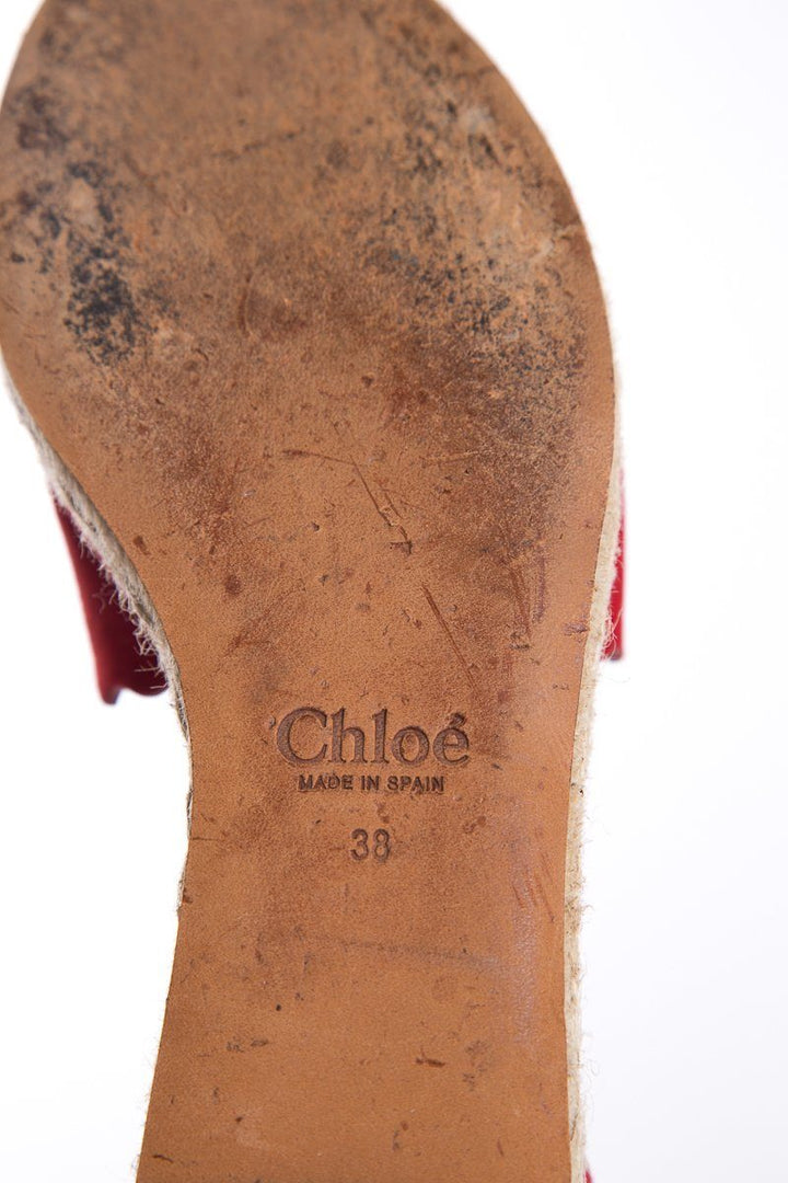 Chloe 38 Red Espadrille