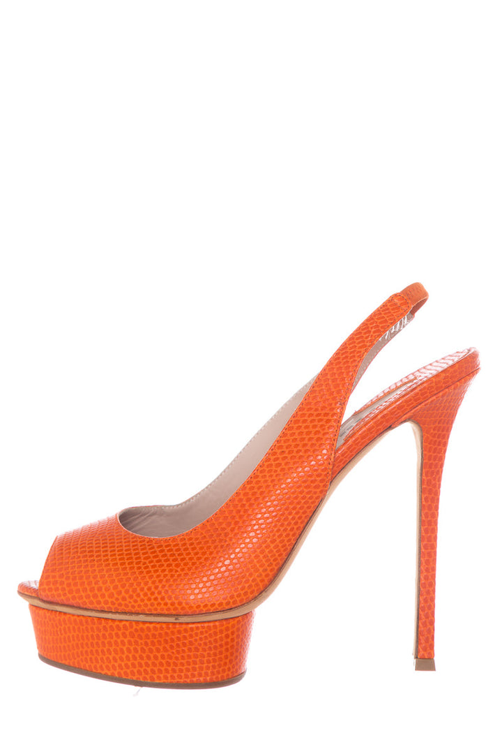 Le Silla Orange Platform Heels SZ 39.5