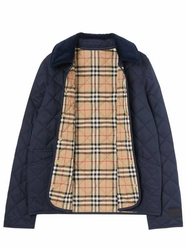 Burberry Corduroy Diamond Quilted Jacket Blue