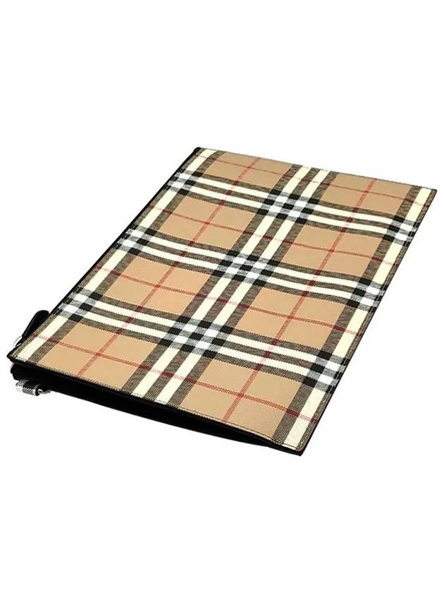 Burberry Vintage Check Clutch Bag Beige
