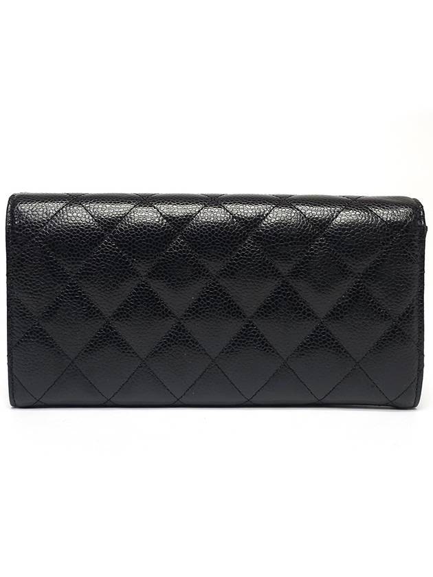 AP0241 Caviar Skin Gold Logo Classic Flap Long Wallet Chanel