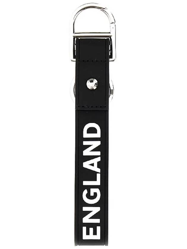 Burberry Logo Detail Silicone Keyring Black