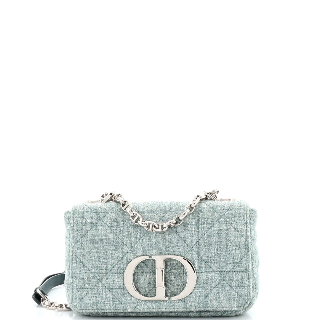 Top quality Dior Caro Bag Macrocannage Quilt Linen Small
