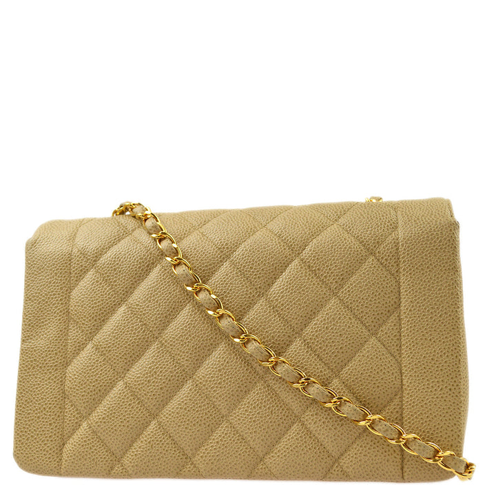 Top Quality Chanel Beige Caviar Medium Diana Shoulder Bag