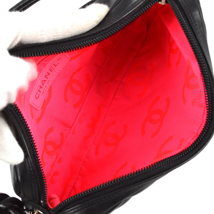 Top Quality Chanel 2003-2004 Black Calfskin Cambon Ligne Handbag