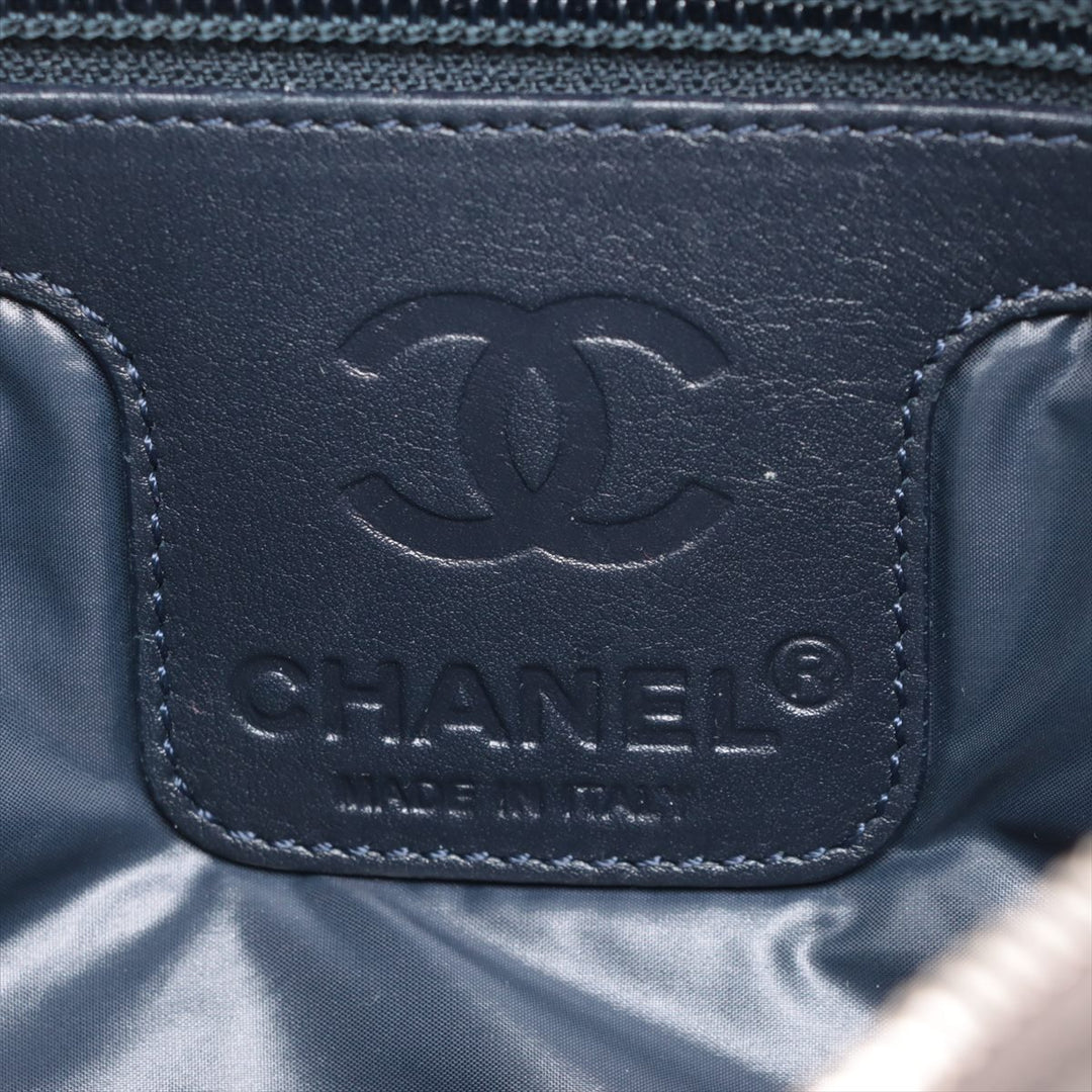 Top Quality Chanel Coconut Nylon X Leather Shoulder Bag Gr Silver Gold  13th