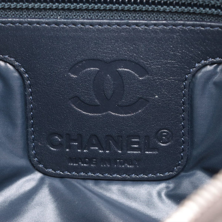 Top Quality Chanel Coconut Nylon X Leather Shoulder Bag Gr Silver Gold  13th