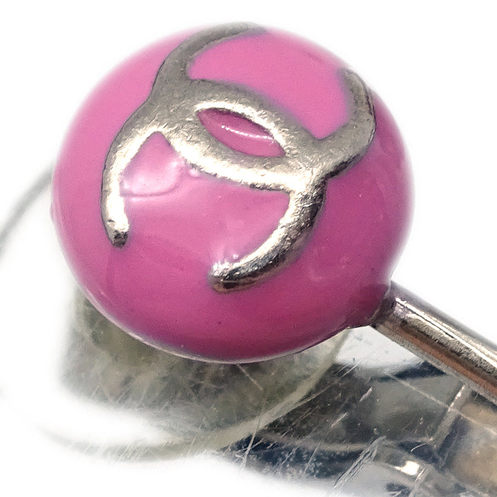 Top Quality Chanel Button Earrings Pink 03C