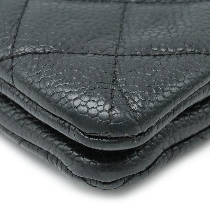 Top Quality Chanel Top Quality Chanel Cocomark Mattress Cracksack Second Bag Multiport Caviar S Leather Black Black Blumin