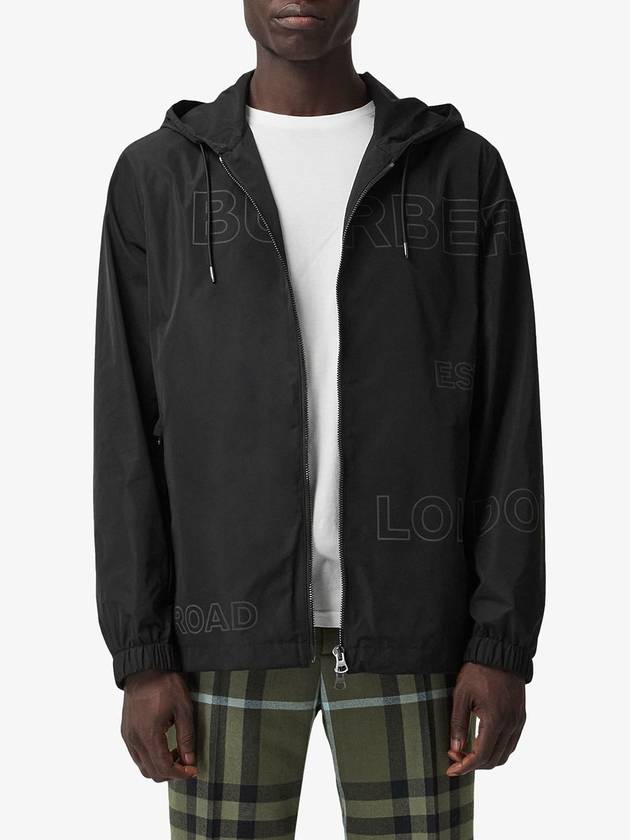 Burberry Horseferry Taffeta Hooded Jacket Black