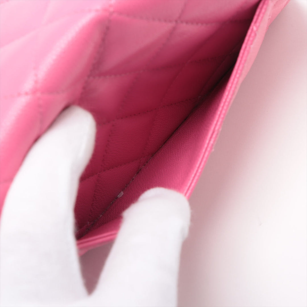 Top Quality Chanel Matrasse Caviar S Wallet Pink Gold  Random