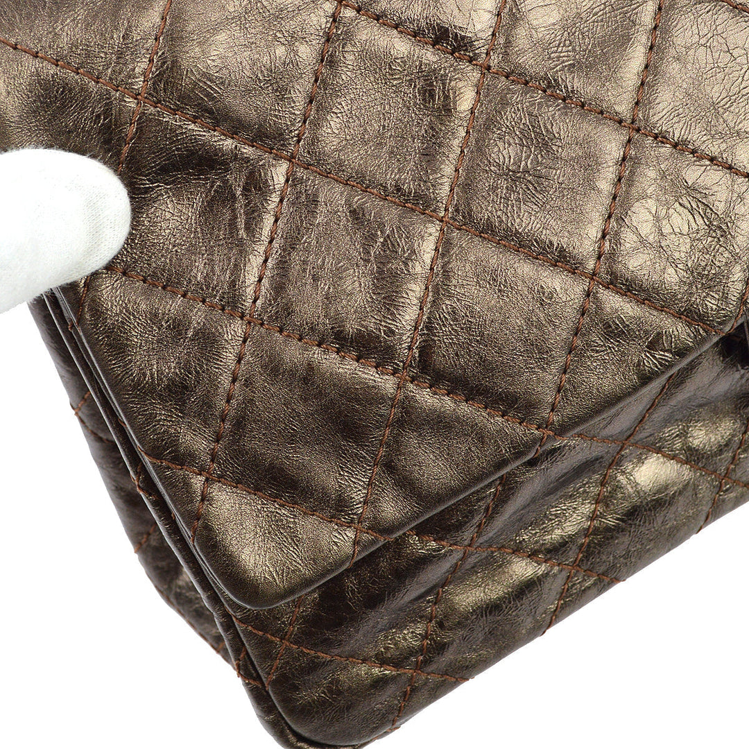 Top Quality Chanel Brown Lambskin 2.55 Classic Double Flap Shoulder Bag