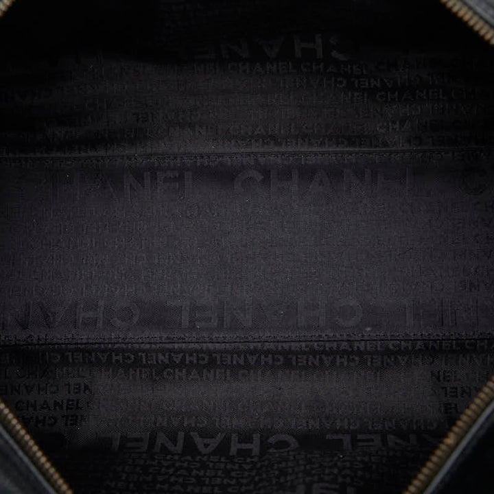 Top Quality Chanel Chocolate Bar Logo Mini Boston Bag Handbag Black Caviar S  CHANEL