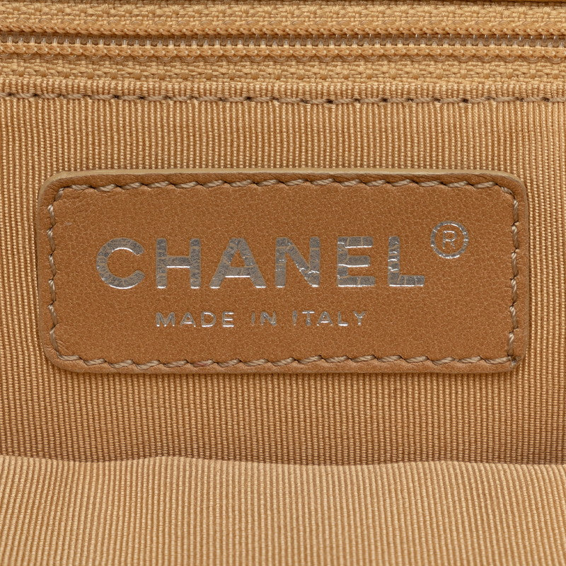 Top Quality Chanel Cocomark Chocolate Bar Camellia Chain Shoulder Bag Beige Yellow Canvas Patent Leather Lady CHANEL