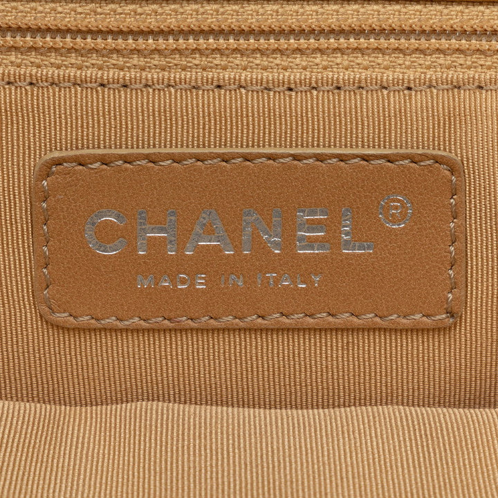 Top Quality Chanel Cocomark Chocolate Bar Camellia Chain Shoulder Bag Beige Yellow Canvas Patent Leather Lady CHANEL