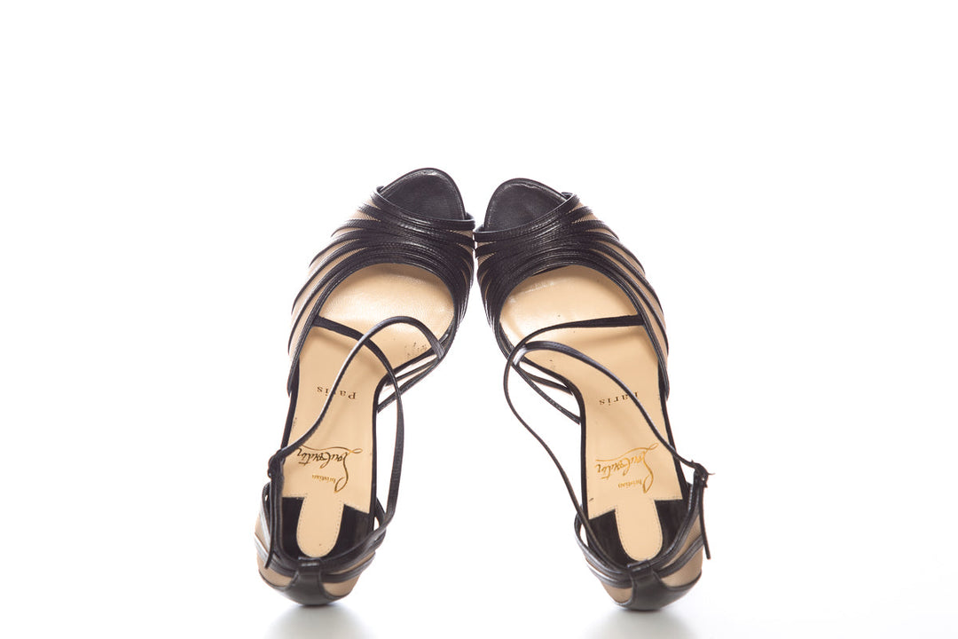 Christian Louboutin Filamenta 120 Black Stilettos SZ 40.5