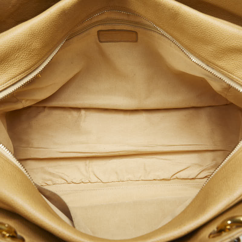 Top Quality Chanel Tote Shopper Bag in Caviar Leather Beige Ladies