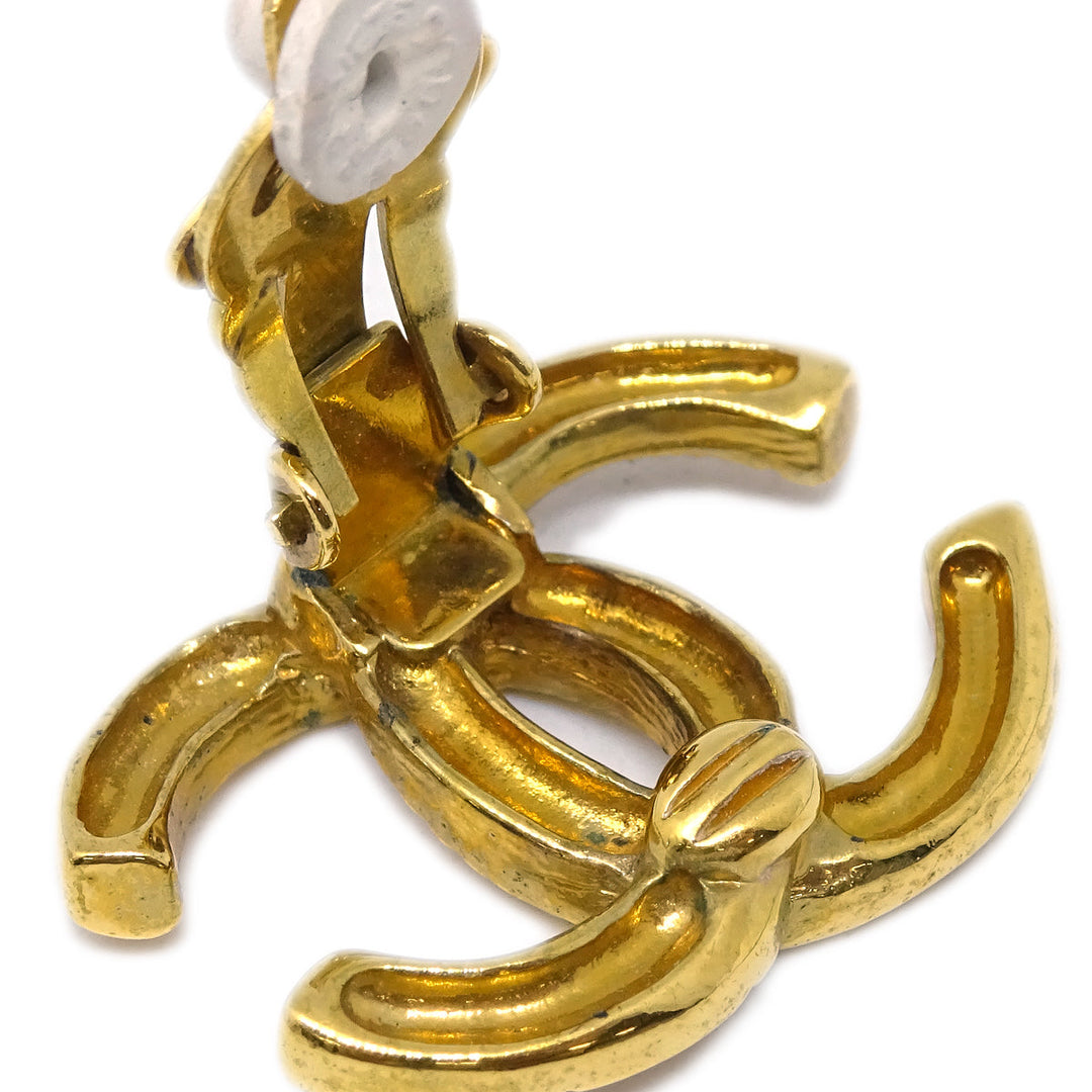 Top Quality Chanel CC Earrings Clip-On Gold 93P
