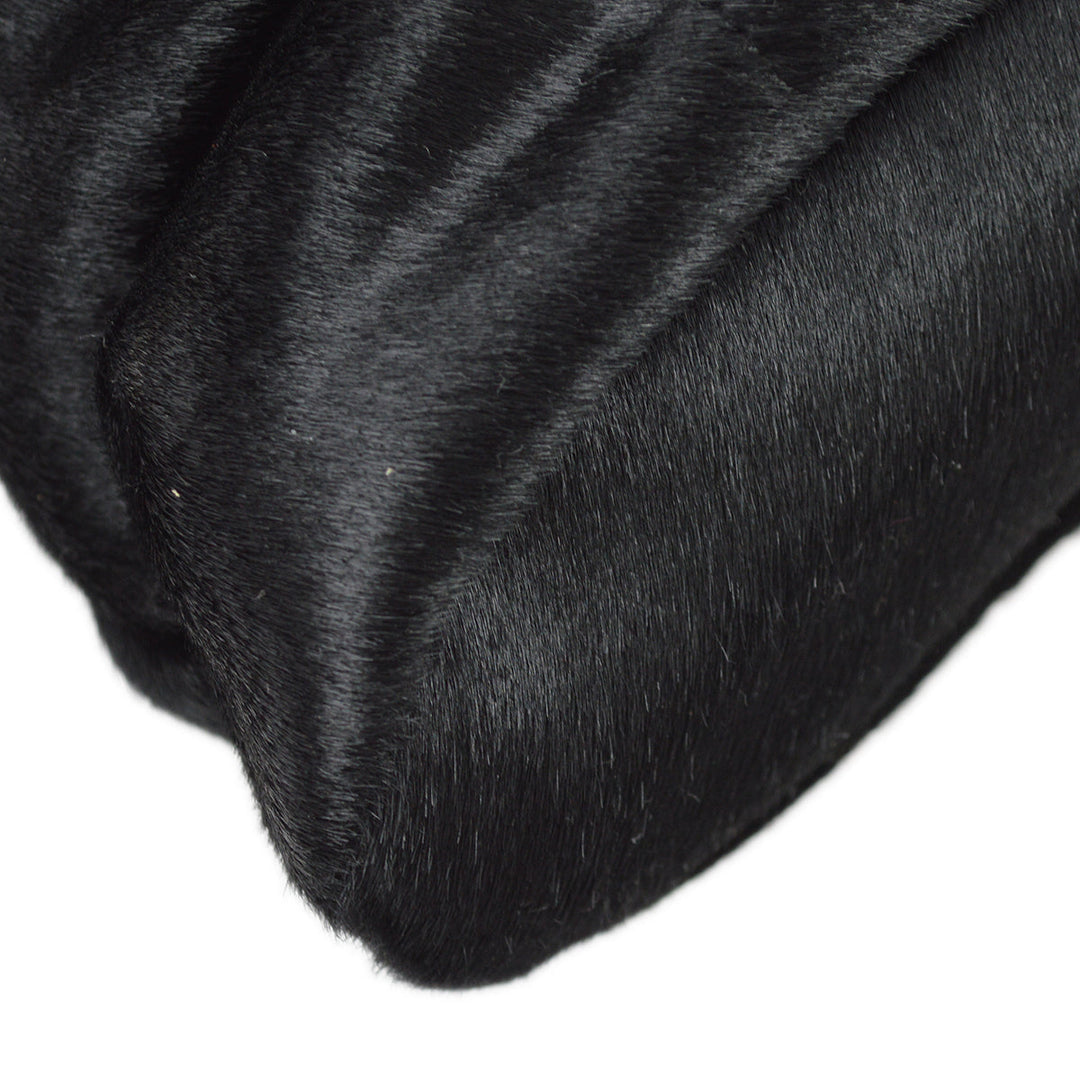 Top Quality Chanel 1989-1991 Black Pony Hair Handbag