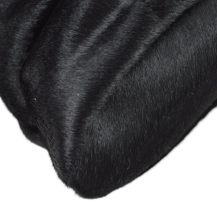 Top Quality Chanel 1989-1991 Black Pony Hair Handbag