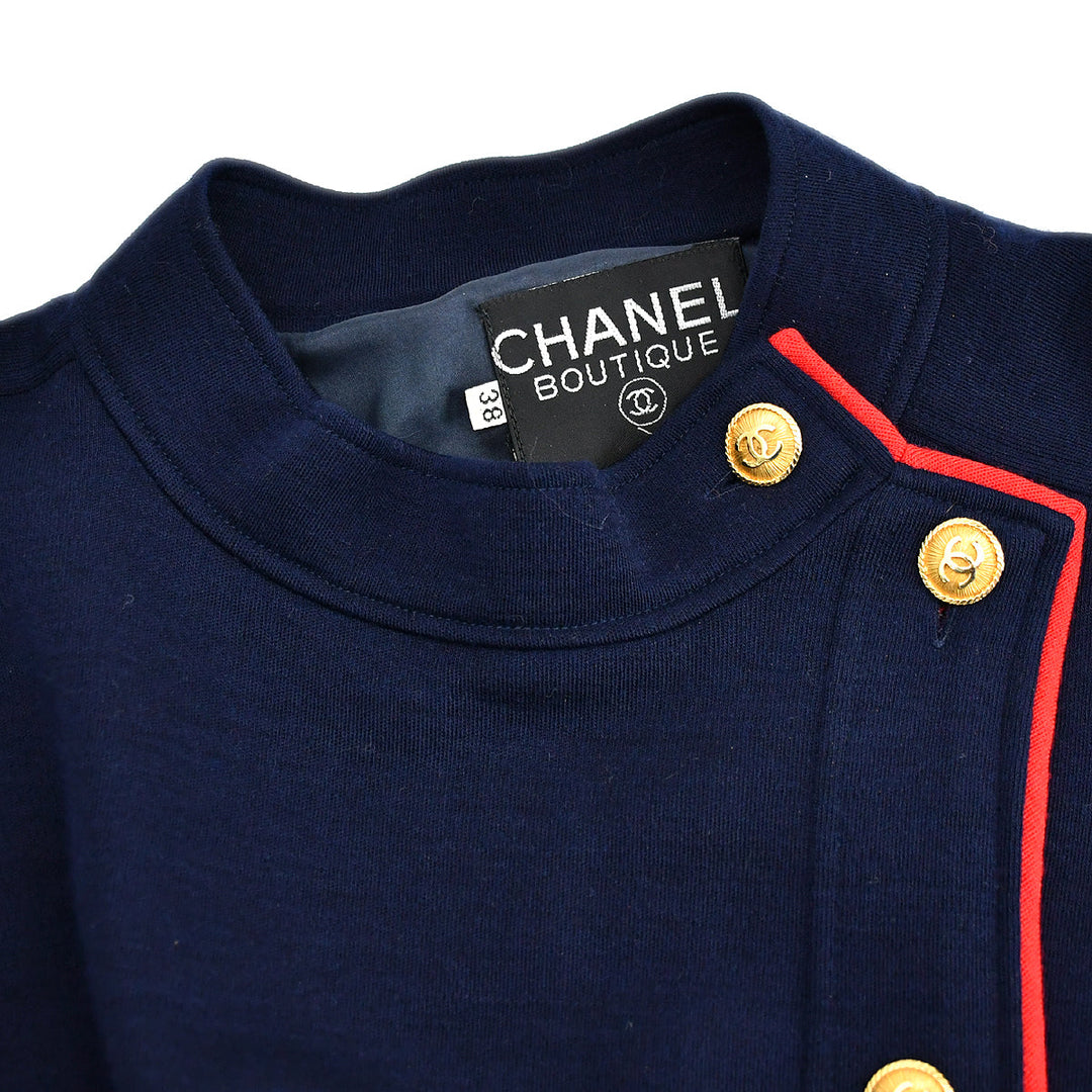 Top Quality Chanel Setup Tops Skirt Navy #38
