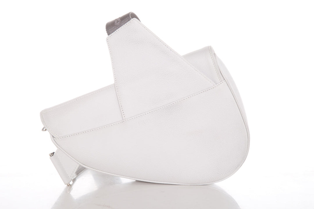 Christian Top quality Dior Ivory Saddle Leather Cross-Body Handbag