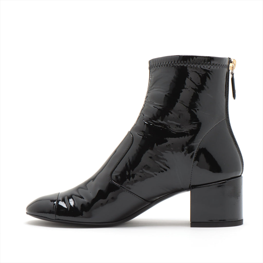 Top Quality Chanel Coco 22C Patent Leather Shoes 37  Black G38472 sux