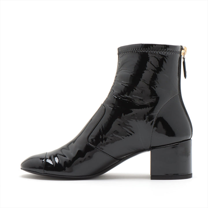 Top Quality Chanel Coco 22C Patent Leather Shoes 37  Black G38472 sux