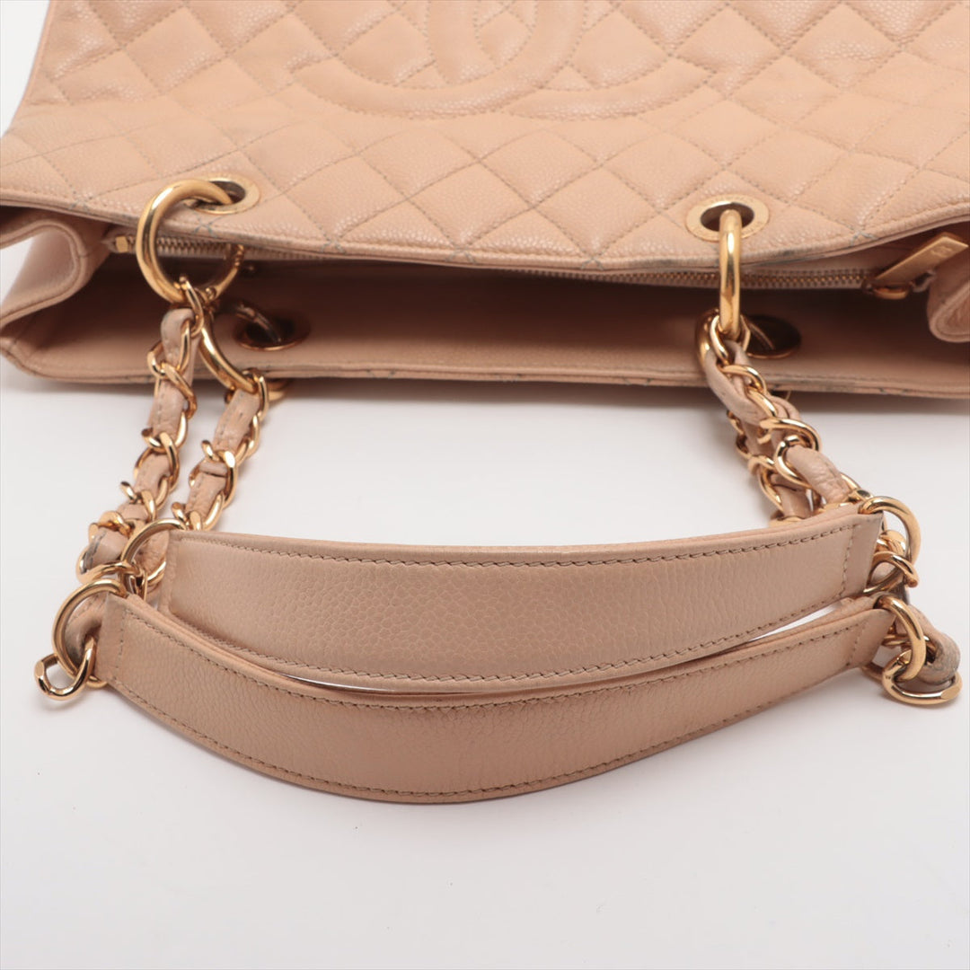 Top Quality Chanel GST Caviar S Chantrotot Bag Beige G