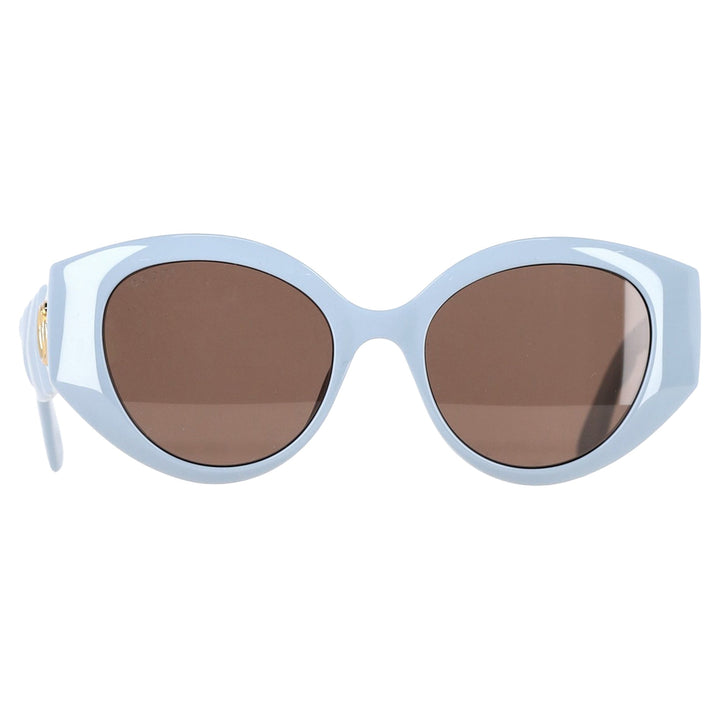Gucci GG0809S Round Sunglasses in Light Blue Acetate
