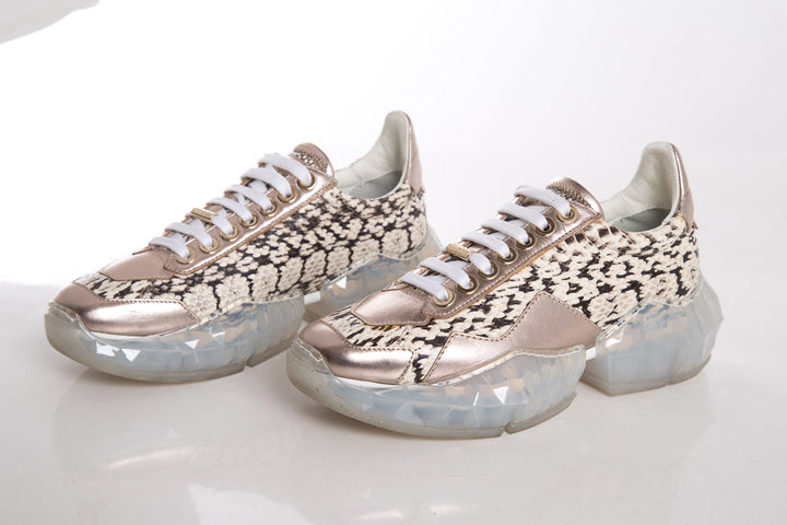 Jimmy Choo Snakeskin Sneakers SZ 37.5